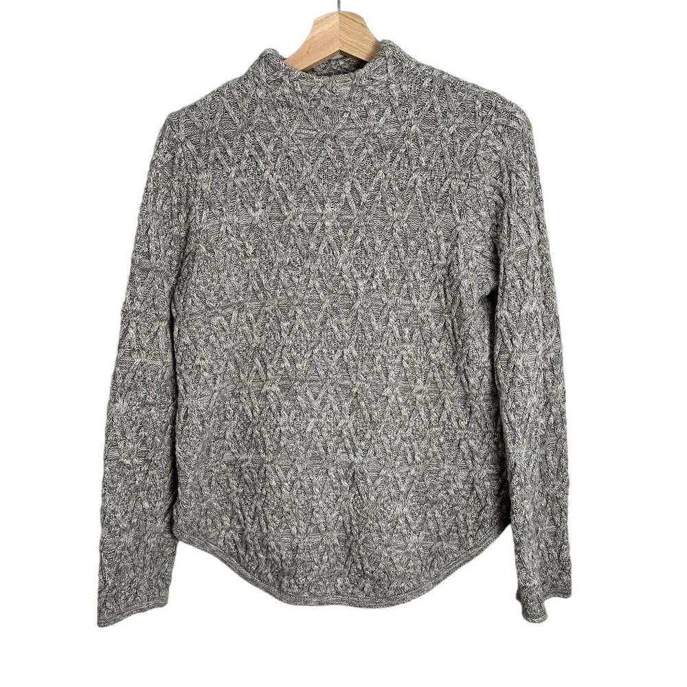 eight‎ eight eight Neutral Closed Knit Womens Pullover Mock Neck Sweater Size M
